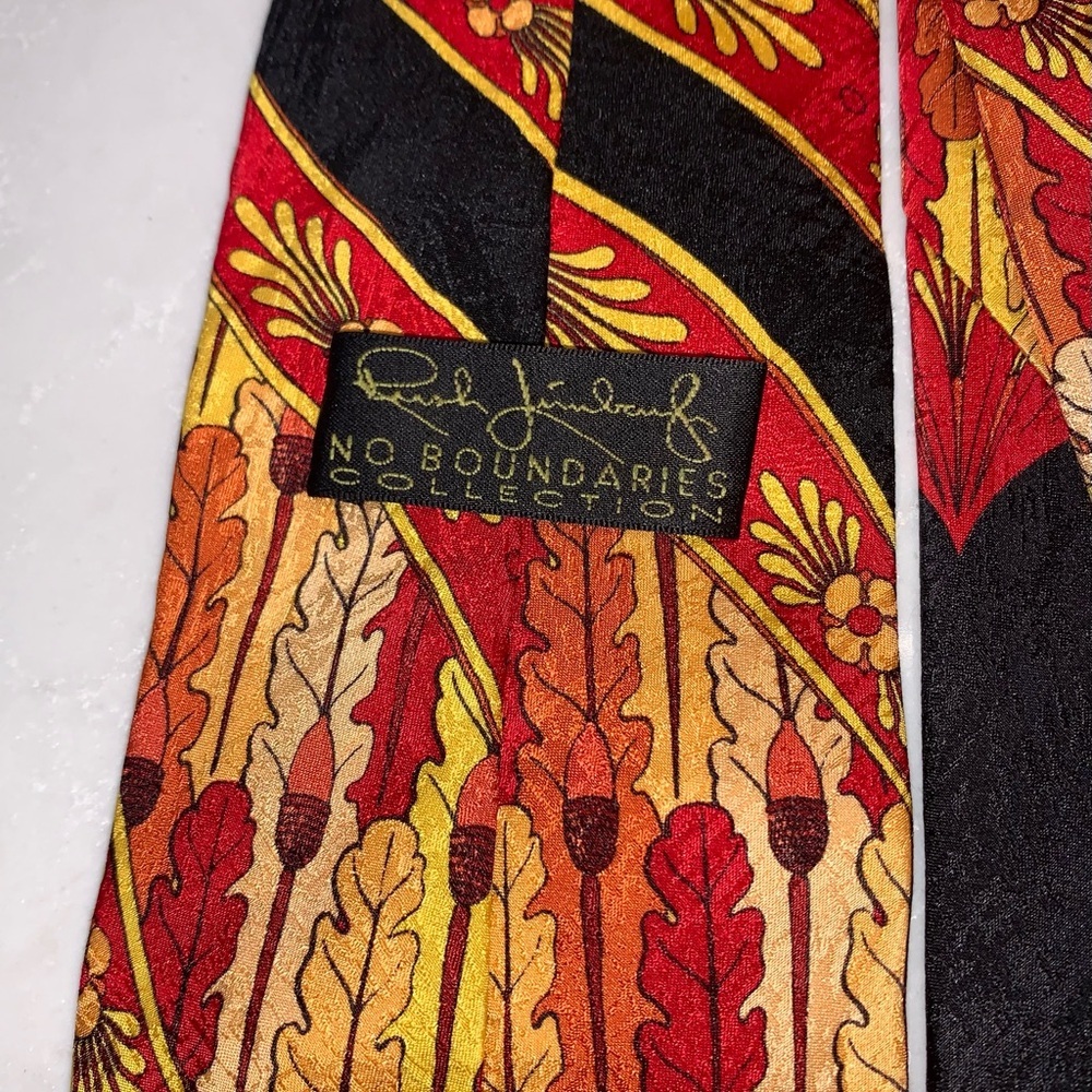 Rush Limbaugh No Boundaries Collection Fall Autumn Silk USA Tie - Picture 4 of 6